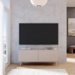 Robin Home Miami Tv Ünitesi Sehpası 2 Kapaklı Ahşap Ayaklı 120cm Kumsal - Görsel 2