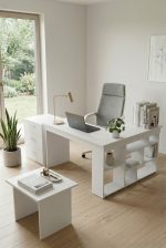 Robin Home Boston L Ofis Çalışma Masası Ofis Takımı Masa Sehpa Keson Barok-Antrasit