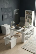 Robin Home Boston L Ofis Çalışma Masası Ofis Büro Takımı Masa Sehpa Keson Kitaplık