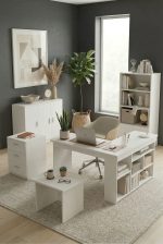 Robin Home Boston Ofis Çalışma Masası Ofis Büro Takımı Masa Sehpa Keson Kitaplık Dolap