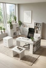 Robin Home Boston Ofis Çalışma Masası Ofis Büro Takımı Masa Sehpa Keson Kitaplık Dolap