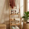 Bambu 3 Raflı Havlu Askısı Banyo Düzenleyici Havluluk Organize