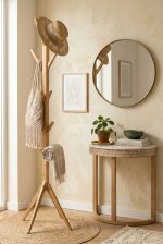 Bambu Portmanto Askılık 8'li Modern Vestiyer Ayaklı Askılık Ahşap Elbise Askısı - Görsel 2