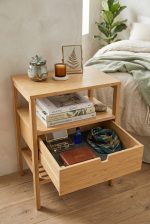 Bambu Raflı Çekmeceli Başucu Yatak Odası Yan Sehpa Şifonyer Düzenleyici Komodin - Görsel 3