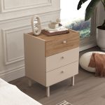 Robinhome Rhode Komodin 3 Çekmeceli Ahşap Ayaklı Kumsal-Sepet - Görsel 2