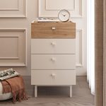 Robinhome Rhode Şifonyer 4 Çekmeceli Ahşap Ayaklı Kumsal-Sepet - Görsel 2