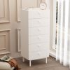 Robin Home Rhode Şifonyer 6 Çekmeceli Ahşap Ayaklı Beyaz
