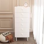 Robin Home Rhode Şifonyer 6 Çekmeceli Ahşap Ayaklı Beyaz - Görsel 2