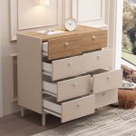 Robin Home Rhode Geniş Şifonyer 8 Çekmeceli Ahşap Ayaklı Kumsal-Sepet - Görsel 3