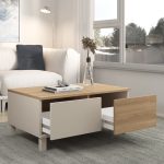 Robin Home Urban Orta Sehpa Ahşap Ayaklı 2 Çekmeceli Kumsal-Sepet - Görsel 4