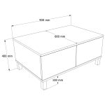 Robin Home Urban Orta Sehpa Ahşap Ayaklı 2 Çekmeceli Kumsal-Sepet - Görsel 5