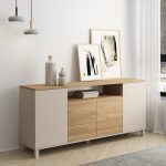 Robin Home Urban Konsol 4 Kapaklı 2 Çekmeceli Ahşap Ayaklı 180cm Kumsal-Sepet