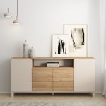 Robin Home Urban Konsol 4 Kapaklı 2 Çekmeceli Ahşap Ayaklı 180cm Kumsal-Sepet - Görsel 2