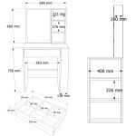 Robin Home Hollywood Makyaj Masası Çekmeceli Düzenleyici Raflı Beyaz - Görsel 6