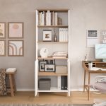 Robin Home Alaska Tv Ünitesi Orta Sehpa Kitaplık Konsol Ahşap Ayaklı 4'lü Set Ahşap-Beyaz - Görsel 5