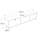 Robin Home Alaska Tv Ünitesi Orta Sehpa Ahşap Ayaklı 2'li Set Sepet-Beyaz - Görsel 4