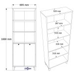 Robin Home Alaska Tv Ünitesi Orta Sehpa Kitaplık Ahşap Ayaklı 3'lü Set Ahşap-Beyaz - Görsel 7