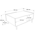 Robin Home Luka Tv Sehpası Tv Ünitesi Orta Sehpa 2'li Set Kumsal-Sepet - Görsel 6