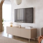 Robin Home Luka Tv Ünitesi Sehpası 3 Kapaklı Ahşap Ayaklı 150cm Kumsal-Sepet