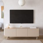 Robin Home Luka Tv Ünitesi Sehpası 3 Kapaklı Ahşap Ayaklı 150cm Kumsal-Sepet - Görsel 2