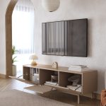 Robin Home Luka Tv Ünitesi Sehpası 3 Kapaklı Ahşap Ayaklı 150cm Kumsal-Sepet - Görsel 3