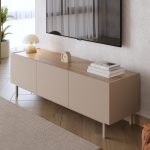 Robin Home Luka Tv Ünitesi Sehpası 3 Kapaklı Ahşap Ayaklı 150cm Kumsal-Sepet - Görsel 4