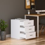 Robin Home Boston Kitaplık Raflı L Ofis Çalışma Masası ve Keson Etajer 3 çekmeceli Barok-Antrasit - Görsel 3